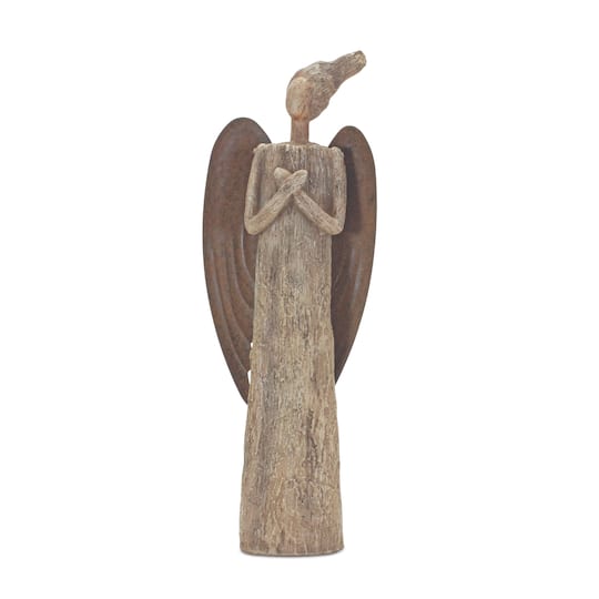 15" Rustic Tree Angel Statue By Melrose in Brown | 5" x 3" x 15" | Michaels®